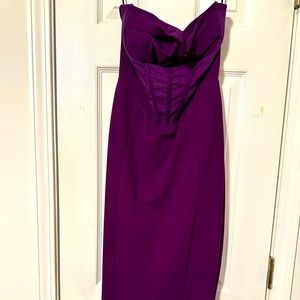 Strapless Purple Fitted Corset Dress